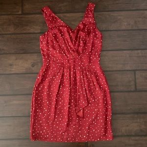 BCBGeneration Red dress with tan dots
